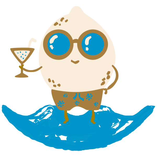 Sommerliches Icon mit Cocktail und Meer – Erlebnis auf Mallorca