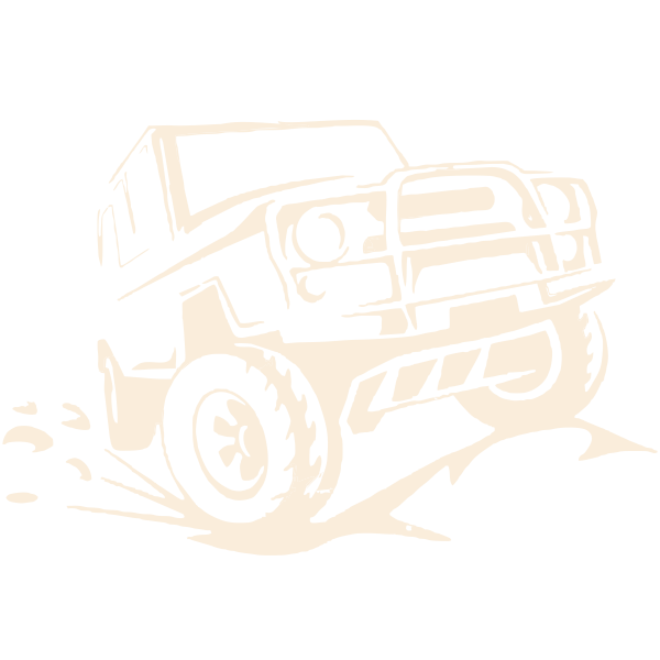 Illustration eines Wrangler Jeeps im Offroad-Einsatz – Abenteuer Tour Mallorca